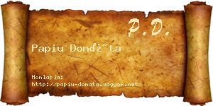 Papiu Donáta névjegykártya